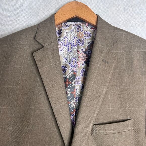 Van Heusen Studio Elbow Patch 2 Button Single Breasted Blazer Sport Coat Sz 44R - Picture 3 of 9